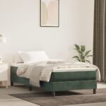 Matelas de lit à ressorts ensachés 100x220x20 cm velours
