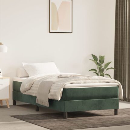 Matelas de lit à ressorts ensachés 100x220x20 cm velours
