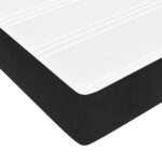 Matelas de lit à ressorts ensachés noir 120x220x20 cm velours – Image 3