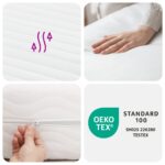 Matelas en mousse blanc 120x210 cm dureté H2 H3 – Image 7