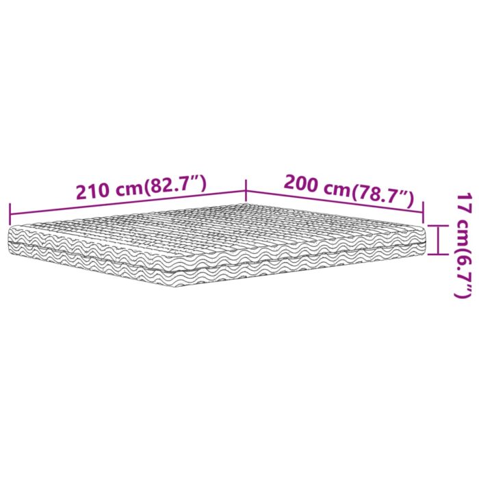 Matelas en mousse blanc 200x210 cm dureté H2 H3 – Image 8