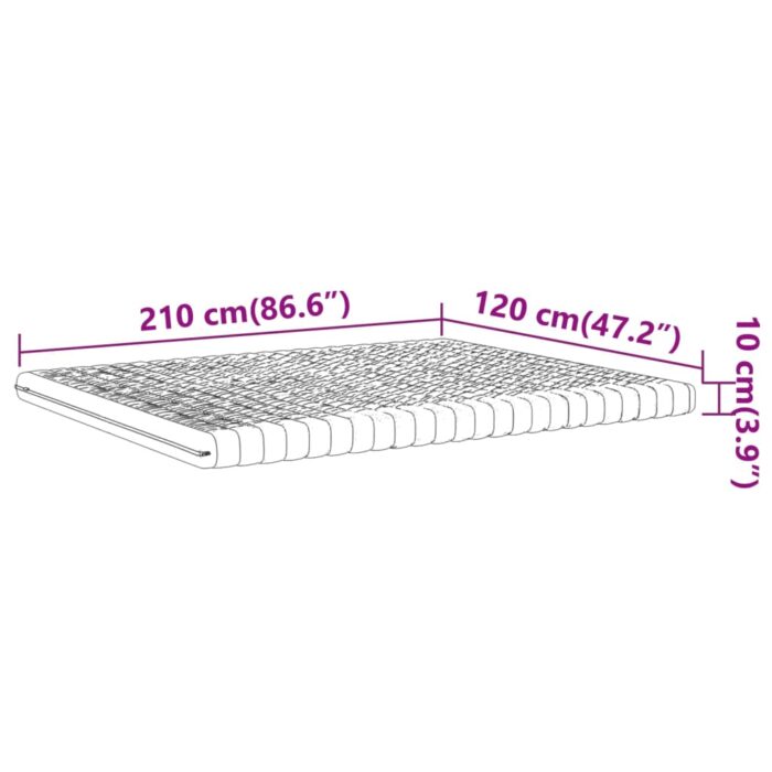 Matelas en mousse blanc 120x210 cm 7 zones dureté 20 ILD – Image 8