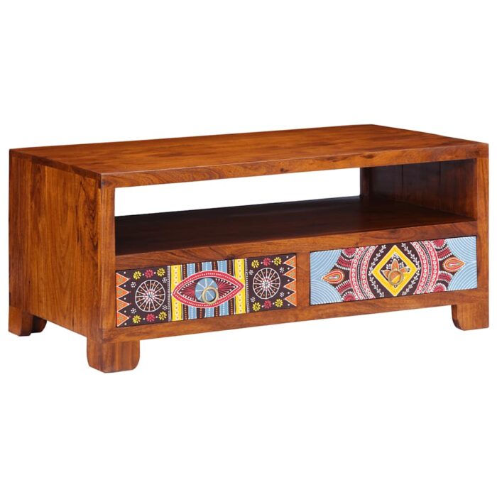 Table basse 90x50x40 cm bois d'acacia massif – Image 1