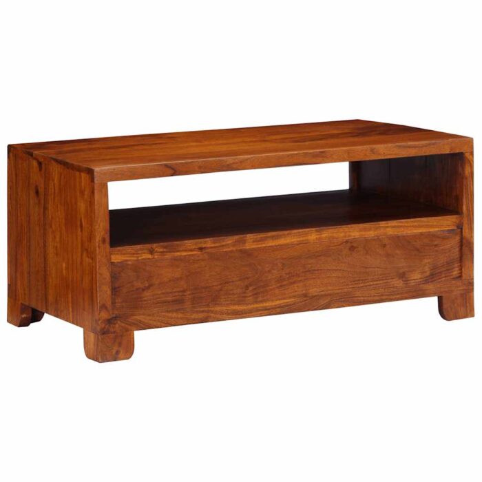 Table basse 90x50x40 cm bois d'acacia massif – Image 3