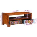 Table basse 90x50x40 cm bois d'acacia massif – Image 8