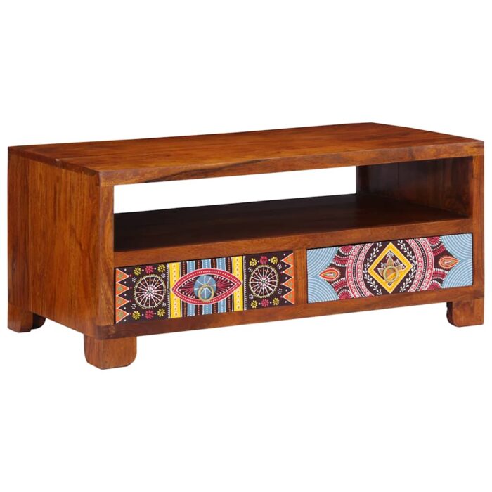 Table basse 90x50x40 cm bois d'acacia massif – Image 9