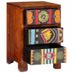 Table de chevet 40x40x60 cm bois d'acacia massif – Image 11