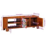 Meuble TV multicolore 110x30x40 bois d'acacia massif – Image 12