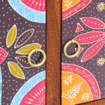 Meuble TV multicolore 110x30x40 bois d'acacia massif – Image 8