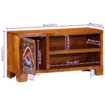 Meuble TV multicolore 90x30x45 bois massif d'acacia – Image 12