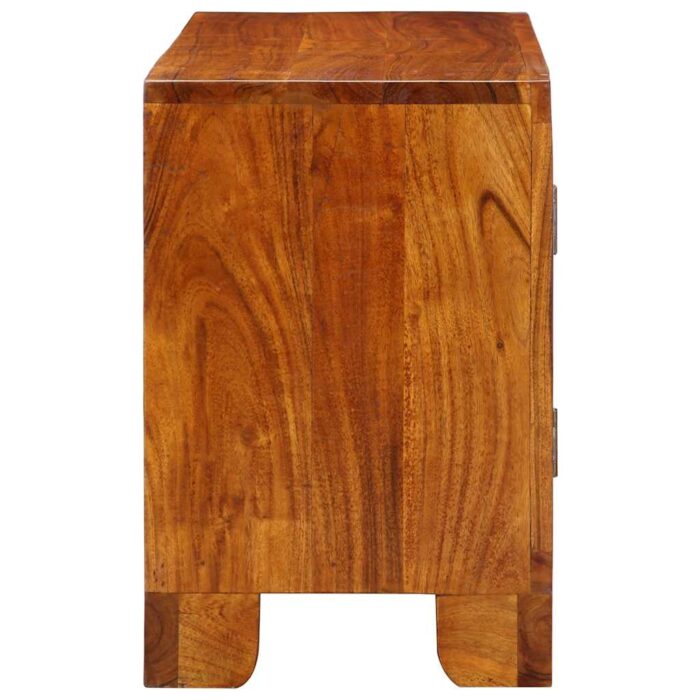 Meuble TV multicolore 90x30x45 bois massif d'acacia – Image 5