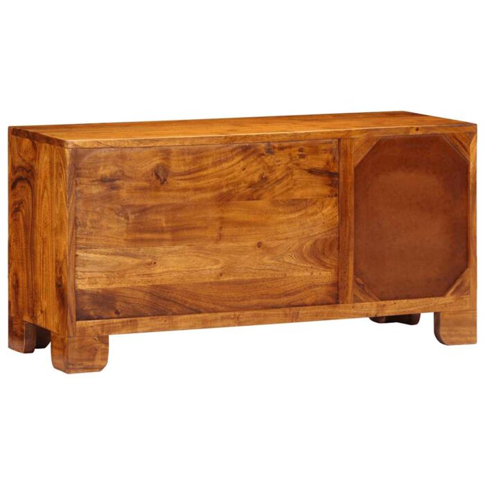 Meuble TV multicolore 90x30x45 bois massif d'acacia – Image 6
