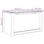 Coffre de rangement avec couvercle Panama bois massif de pin – Image 7