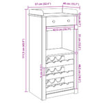 Armoire à vin Panama 57x40x111,5 cm bois de pin massif – Image 7