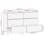 Buffets 2 pcs noir 60x33x75 cm bois d'ingénierie – Image 11