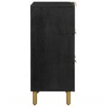 Buffets 2 pcs noir 60x33x75 cm bois d'ingénierie – Image 4