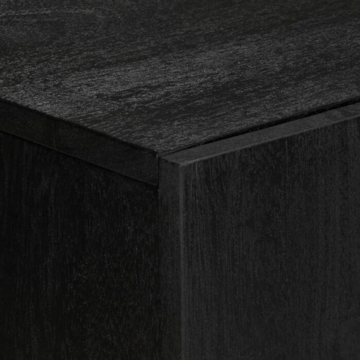 Buffets 3 pcs noir bois d'ingénierie – Image 6