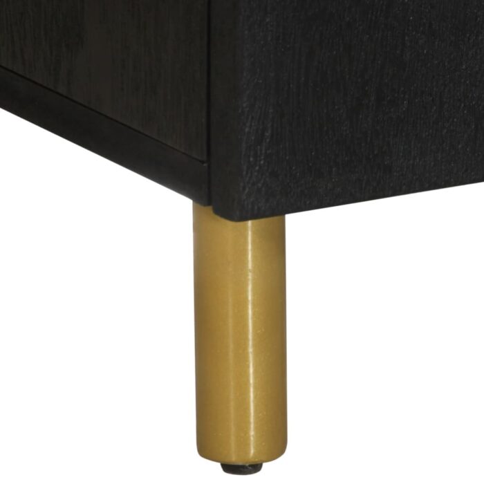 Buffets 3 pcs noir bois d'ingénierie – Image 9