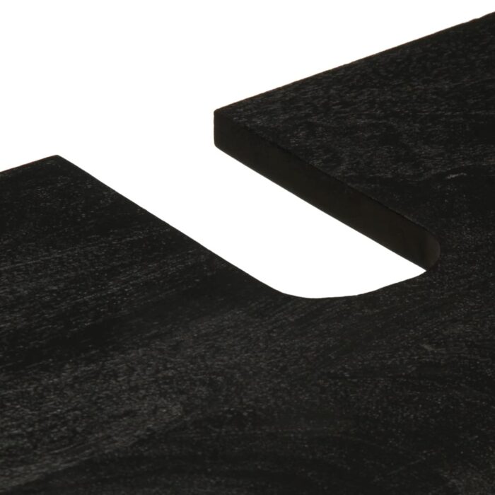 Ensemble de meubles salle de bain 2 pcs noir bois d'ingénierie – Image 8