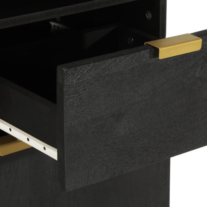 Ensemble de meubles salle de bain 3 pcs noir bois d'ingénierie – Image 10