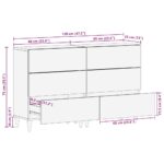 Buffets 2 pcs gris clair 60x33,5x75 cm bois de manguier massif – Image 11