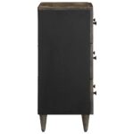 Buffets 2 pcs gris clair 60x33,5x75 cm bois de manguier massif – Image 4