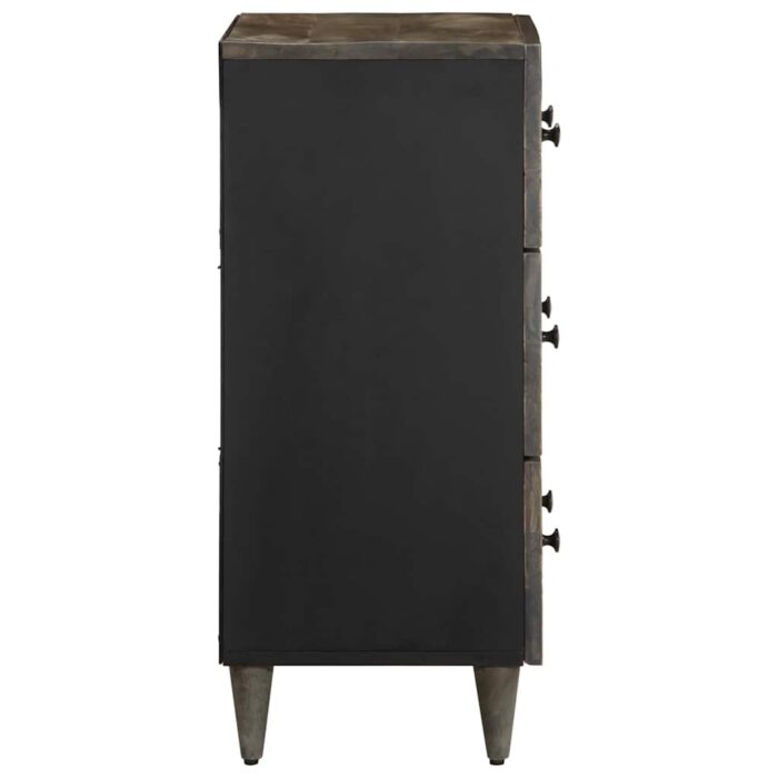 Buffets 2 pcs gris clair 60x33,5x75 cm bois de manguier massif – Image 4