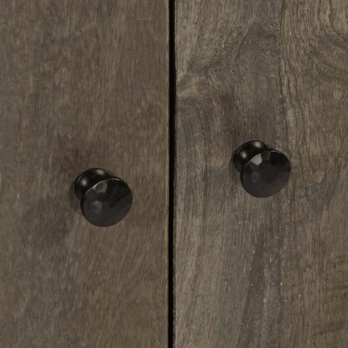 Buffets 3 pcs gris clair 60x33,5x75 cm bois de manguier massif – Image 7
