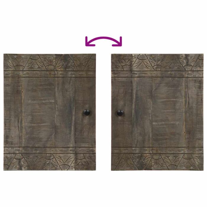 Ensemble de meubles de salle de bain 4 pcs bois manguier massif – Image 9