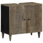 Ensemble de meubles de salle de bain 5 pcs bois manguier massif – Image 4