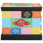 Table basse multicolore 90x50x40 cm bois de manguier massif – Image 3