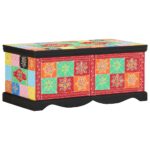 Table basse multicolore 90x50x40 cm bois de manguier massif – Image 4