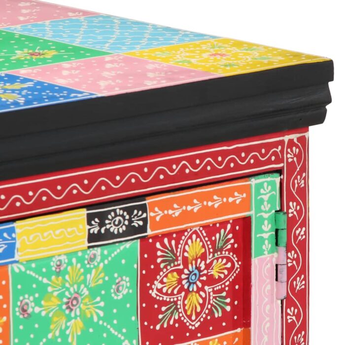 Table basse multicolore 90x50x40 cm bois de manguier massif – Image 5