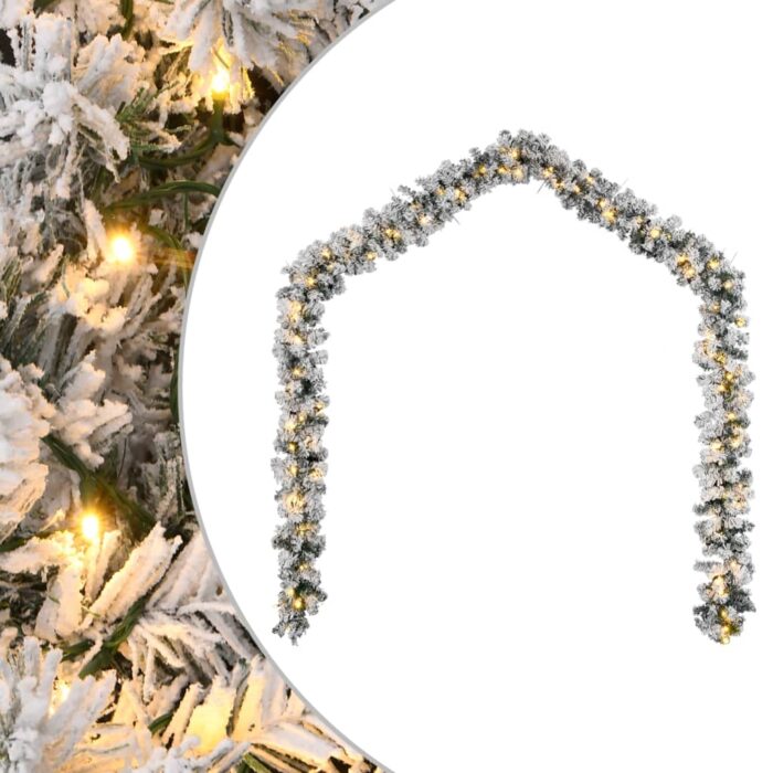 Guirlande de Noël avec lumières LED vert 5 m PVC – Image 1