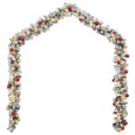 Guirlande de Noël avec boules et lumières LED vert 20 m PVC – Image 3