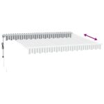 Auvent rétractable automatique anthracite et blanc 350x250 cm – Image 3