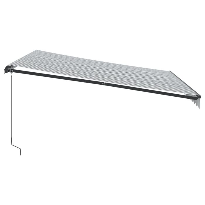 Auvent manuel rétractable anthracite et blanc 400x300 cm – Image 2