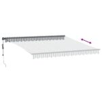 Auvent rétractable automatique avec LED anthracite et blanc – Image 4
