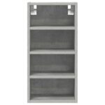 Armoire suspendue gris béton 30x29,5x60 cm bois d'ingénierie – Image 2