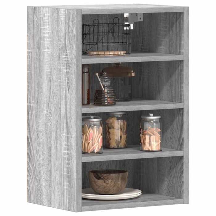 Armoire suspendue sonoma gris 40x29,5x60 cm bois d'ingénierie – Image 1