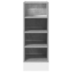 Armoire de plancher gris béton 30x44,5x81,5cm bois d’ingénierie – Image 2