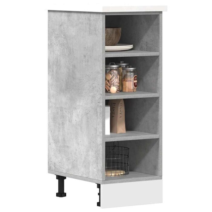 Armoire de plancher gris béton 30x44,5x81,5cm bois d’ingénierie – Image 1