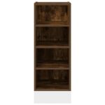 Armoire de plancher chêne fumé 30x44,5x81,5cm bois d'ingénierie – Image 2