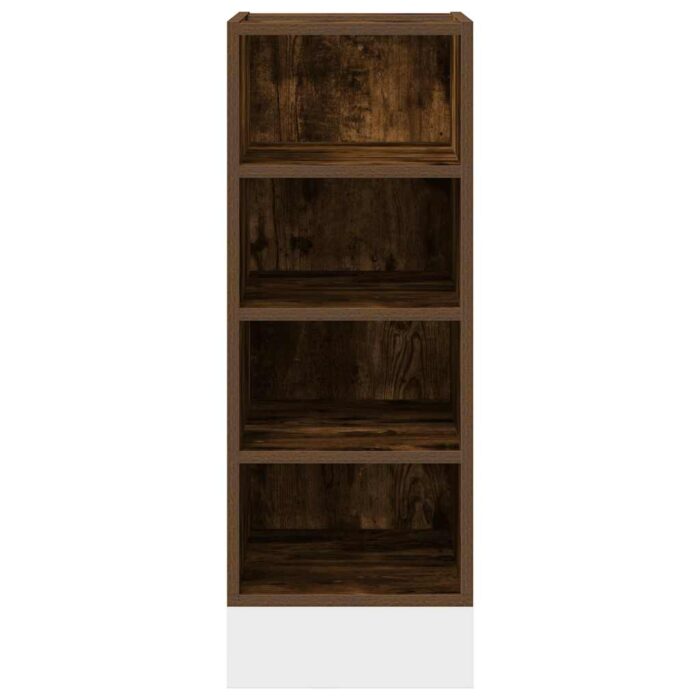 Armoire de plancher chêne fumé 30x44,5x81,5cm bois d'ingénierie – Image 2