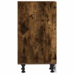 Armoire de plancher chêne fumé 30x44,5x81,5cm bois d'ingénierie – Image 3