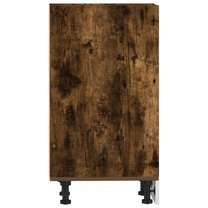 Armoire de plancher chêne fumé 30x44,5x81,5cm bois d'ingénierie – Image 3