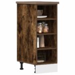 Armoire de plancher chêne fumé 30x44,5x81,5cm bois d'ingénierie