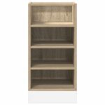 Armoire basse chêne sonoma 40x44,5x81,5 cm bois d’ingénierie – Image 2