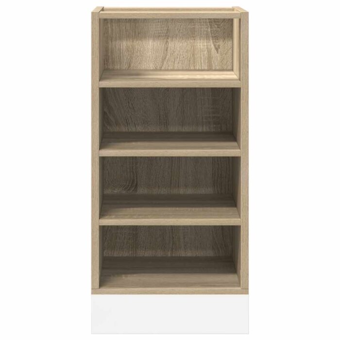 Armoire basse chêne sonoma 40x44,5x81,5 cm bois d’ingénierie – Image 2