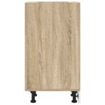 Armoire basse chêne sonoma 40x44,5x81,5 cm bois d’ingénierie – Image 3